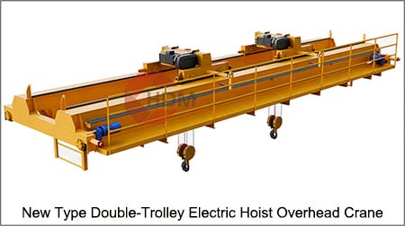 New Type Double-Trolley Electric Hoist Overhead Crane 1