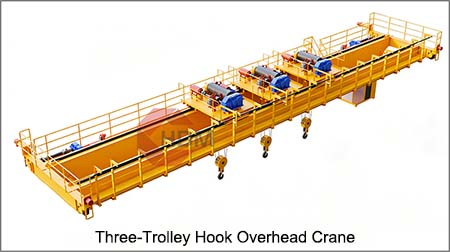 Three-Trolley Hook Overhead Crane 1