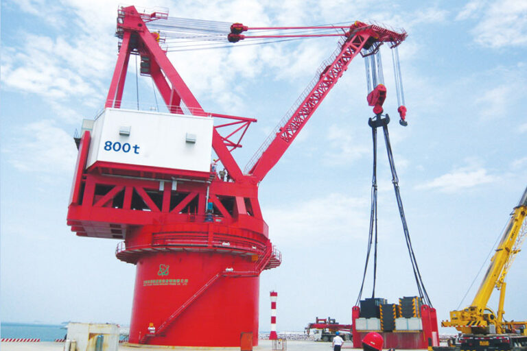 800t stationary slewing crane for nuclear power plant, developed and manufactured by HDM