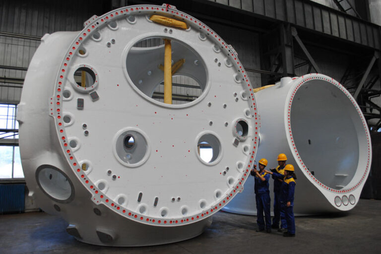 Castings for 8-10 MW offshore wind turbine, developed and manufactured by HDM