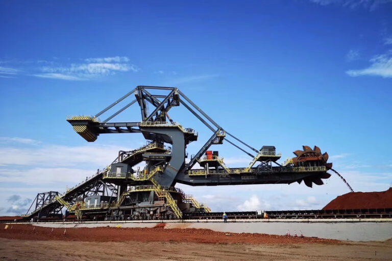 Large bucket-wheel stacker & reclaimer manufactured by HDM for export to Guinea