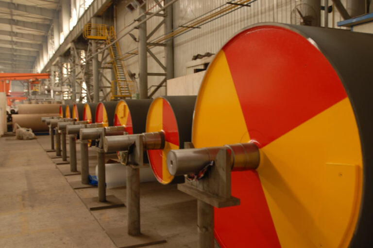 Tension rollers (tungsten carbide sprayed) manufactured and repaired by HDM