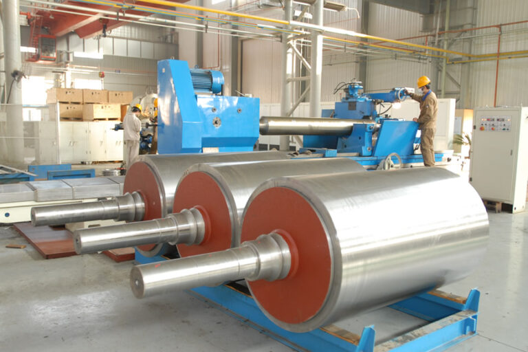 Upper pinch rollers (Φ900×2300mm) manufactured and repaired by HDM, on coiler of hot rolling mill